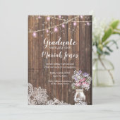 Rustic Mason Jar String licht de BarefootBride™ Aankondiging (Staand voorkant)