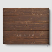 Rustic Mason Jar String licht de BarefootBride™ Gastenboek (Achterkant)