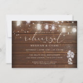 Rustic Mason Jar String licht de BarefootBride™ Kaart (Voorkant)