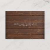 Rustic Mason Jar String licht de BarefootBride™ Visitekaartje (Achterkant)