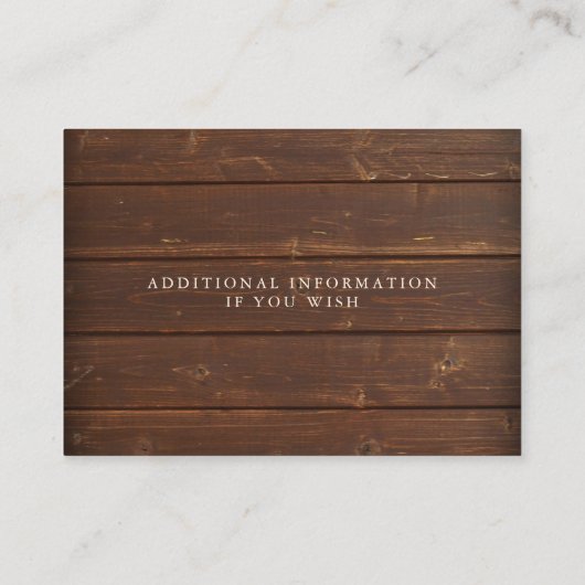 Rustic Mason Jar String licht de BarefootBride™ Visitekaartje (Achterkant)