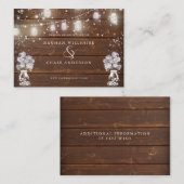 Rustic Mason Jar String licht de BarefootBride™ Visitekaartje (Voorkant / Achterkant)