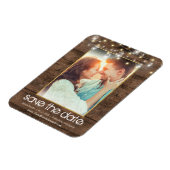 Rustic Mason Jar string lichten sparen de Datum fo Magneet (Linkerzijde)