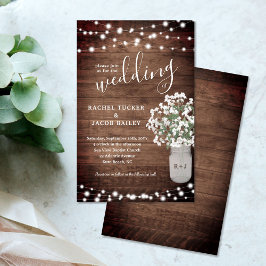 Rustic Mason Jar String Lights Wedding