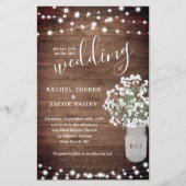 Rustic Mason Jar String Lights Wedding (Voorkant)