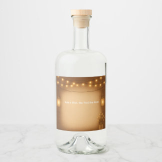 Rustic Mason Jar & String Lights Wedding Likeurfles Etiket