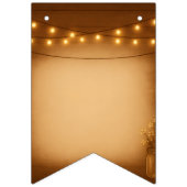 Rustic Mason Jar & String Lights Wedding Vlaggetjes (Tweede vlag)