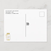 Rustic Mason Jar Sunflower Couples Shower Briefkaart (Achterkant)