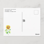 Rustic Mason Jar Sunflower Save the Date Briefkaart (Achterkant)