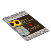 Rustic Mason Jar Sunflower Shower Book | Notitieboek (Rechterzijde)