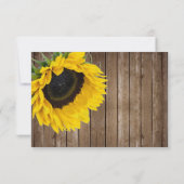 Rustic Mason Jar Sunflower Weddenkaart Kaart (Achterkant)