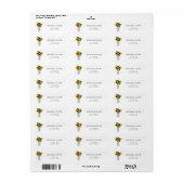 Rustic Mason Jar Sunflower Weddenlabel Etiket (Full Sheet)