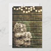 Rustic Mason Jar Table Numbers Kaart (Achterkant)