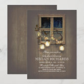 Rustic Mason Jar Twinkle Lights Baby shower Kaart (Voorkant / Achterkant)