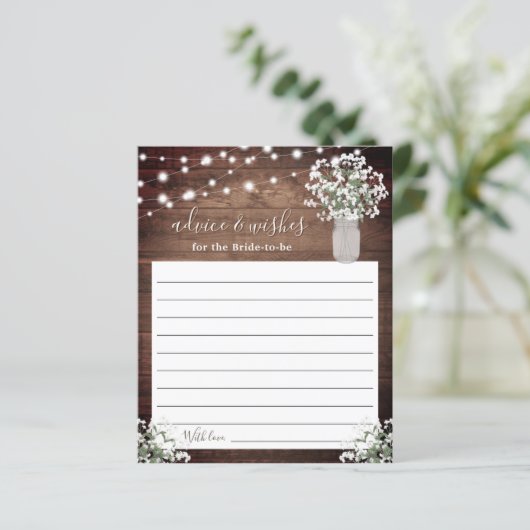 Rustic Mason Jar Vase Lights Weddenschap (Staand voorkant)