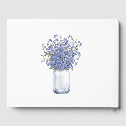 Rustic Mason Jar vergeet me niet te trouwen Gastenboek (Achterkant)