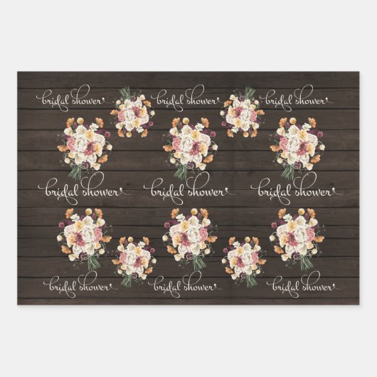 Rustic Mason Jar Waterverf Pesonalized Wedding Wr Inpakpapier Vel (Voorkant 3)