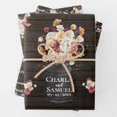 Rustic Mason Jar Waterverf Pesonalized Wedding Wr Inpakpapier Vel (In situ)