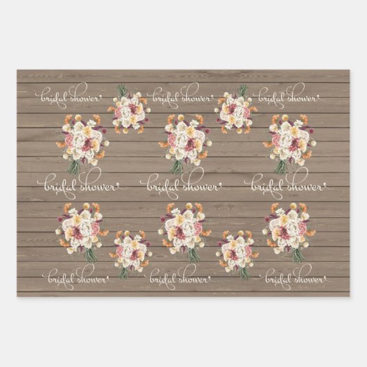 Rustic Mason Jar Waterverf Pesonalized Wedding Wr Inpakpapier Vel (Voorkant 3)