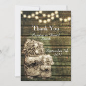 Rustic Mason Jar Wedding Bedankt (Voorkant)
