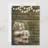 Rustic Mason Jar Wedding Bedankt (Achterkant)