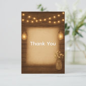 Rustic Mason Jar Wedding Dank je wel kaart (Staand voorkant)