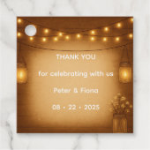 Rustic Mason Jar Wedding Favoriet Label (Voorkant)