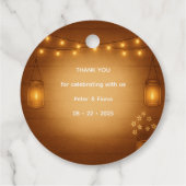 Rustic Mason Jar Wedding Favoriet Label (Achterkant)