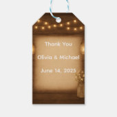 Rustic Mason Jar Wedding Favoriete Labels Cadeaulabel (Voorkant)