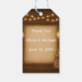Rustic Mason Jar Wedding Favoriete Labels Cadeaulabel (Achterkant)