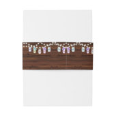 Rustic Mason Jar Wedding Invitation Belly Band Uitnodigingen Wikkel (Achterkant Voorbeeld)
