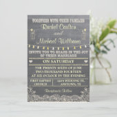 Rustic Mason Jar Wedding Invitation Kaart (Staand voorkant)