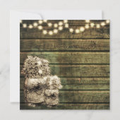 Rustic Mason Jar Wedding Invitation Kaart (Achterkant)