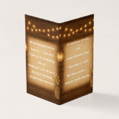 Rustic Mason Jar Wedding Program Sjabloon (Buitenkant)