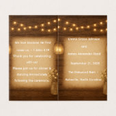 Rustic Mason Jar Wedding Program Sjabloon (Buitenkant ongevouwen)