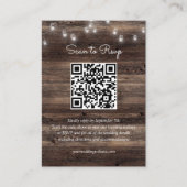 Rustic Mason Jar Wedding QR Code RSVP Informatiekaartje (Voorkant)