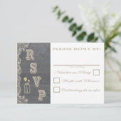 Rustic Mason Jar Wedding RSVP-kaarten RSVP Kaartje (Staand voorkant)
