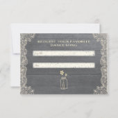 Rustic Mason Jar Wedding RSVP-kaarten RSVP Kaartje (Achterkant)
