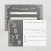 Rustic Mason Jar Wedding RSVP-kaarten RSVP Kaartje (Voorkant / Achterkant)