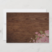 Rustic Mason Jar & Wood Vrijgezellenfeest Invite Kaart (Achterkant)