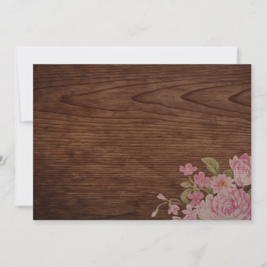 Rustic Mason Jar & Wood Vrijgezellenfeest Invite Kaart (Achterkant)