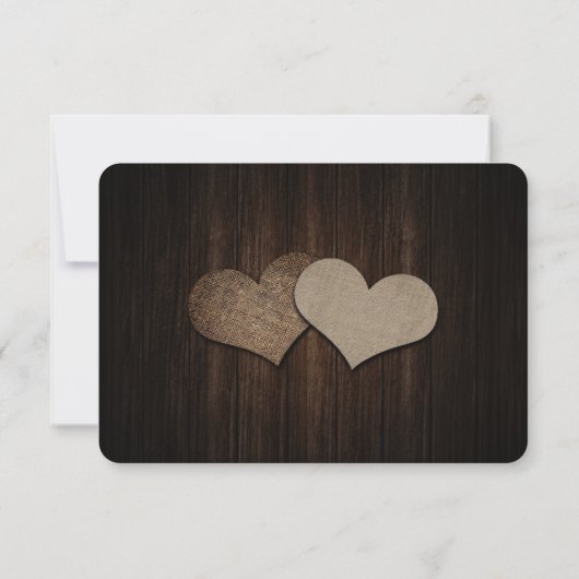 Rustic Mason Jar Wood Wedding RSVP Kaart (Achterkant)