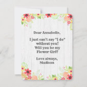 Rustic Mason Jar wordt mijn Bloemenmeisje Kaart (Achterkant)