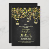 Rustic Mason Jars Chalkboard vrijgezellenfeest Kaart (Voorkant / Achterkant)