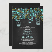 Rustic Mason Jars Chalkboard vrijgezellenfeest Kaart (Voorkant / Achterkant)