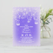 Rustic Mason Jars Cornflower Blauw vrijgezellenfee Kaart (Staand voorkant)