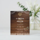 Rustic Mason Jars Lights Lace Gypsophilia WEDDING (Staand voorkant)