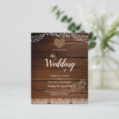 Rustic Mason Jars Lights Lace Gypsophilia WEDDING (Staand voorkant)