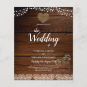 Rustic Mason Jars Lights Lace Gypsophilia WEDDING (Voorkant)