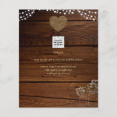Rustic Mason Jars Lights Lace Gypsophilia WEDDING Flyer (Achterkant)